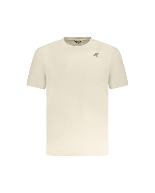 K-Way Natural Beige Cotton T for men