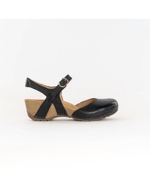 Dansko Black Tiffani Closed-toe Sandals