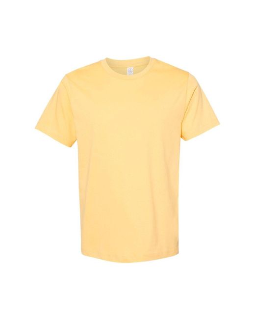 Alternative Apparel Yellow Cotton Jersey Go-to Tee for men