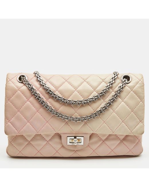 Chanel Natural Ombre Quilted Leather Reissue 2.55 Classic 226 Flap Bag