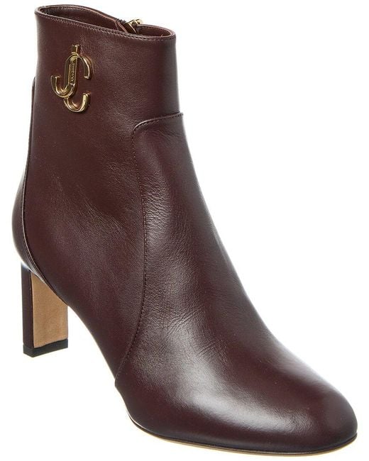 Jimmy Choo Brown Jc 65 Leather Bootie