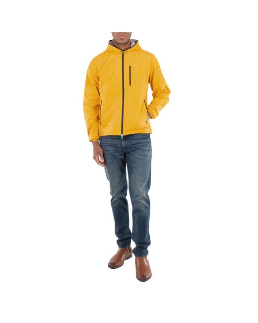 Save The Duck Blue Curry David Hooded Rain Jacket for men