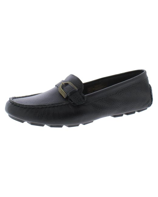 Rockport Black Bayview Rib Loafer Leather Loafers