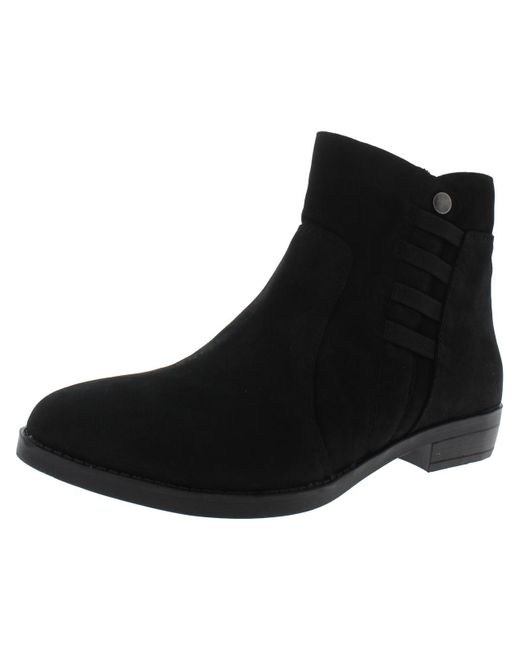 David Tate Black Amore Faux Suede Booties Ankle Boots