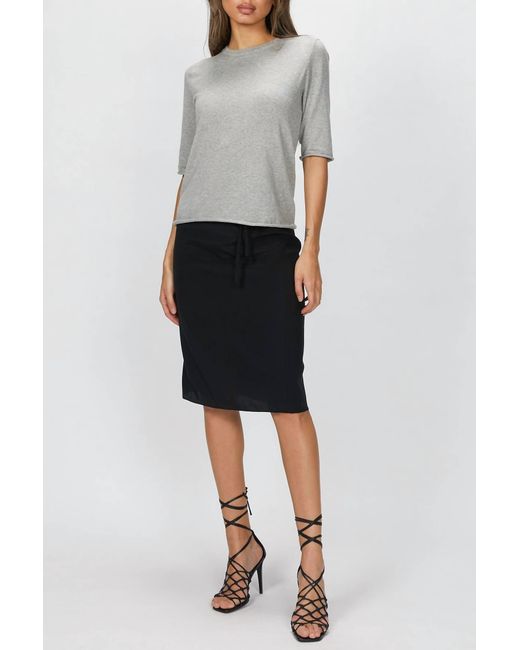 6397 Black Drawstring Skirt