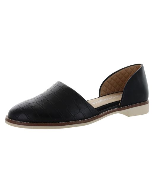 Dr. Scholls Black Choice Faux Leather Slip On D'orsay