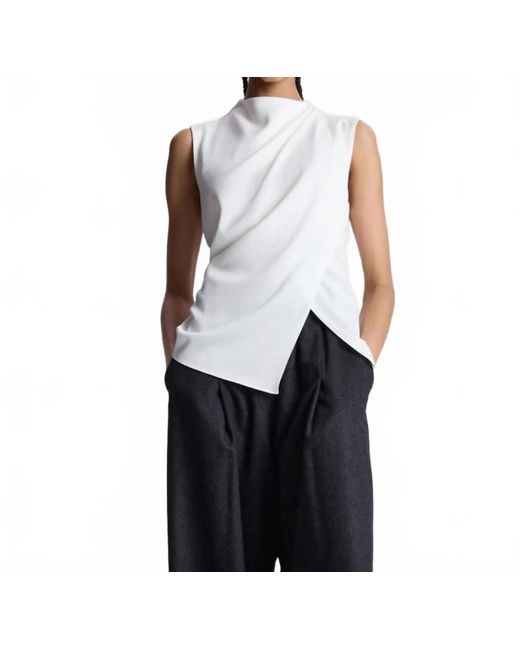 A.L.C. Black Amira Ruched Sleeveless Top