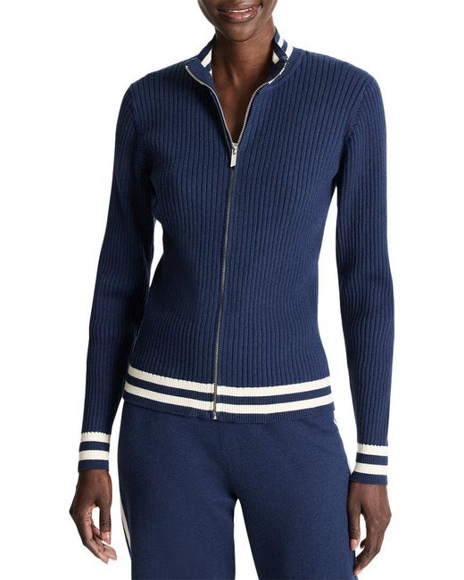 NIC+ZOE Blue Cool Down Track Jacket