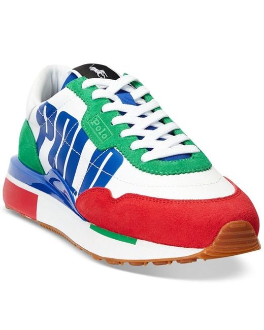 Polo Ralph Lauren Multicolor Train 89 Logo Colorblock Trainer Shoes Zpo3968 for men