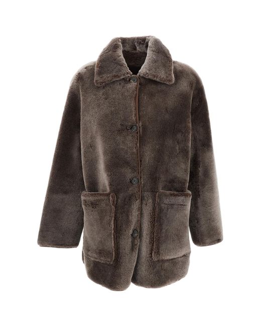 Arma Brown Nicola Shearling Reversible Jacket