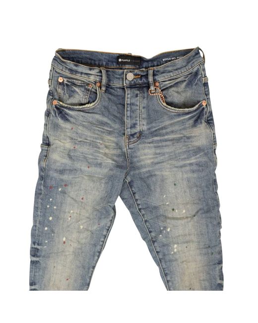 Purple Brand Gray Vintage Spotted Skinny Jeans - Indigo for men