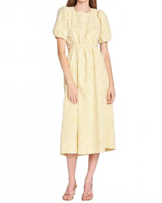 En Saison Yellow Kanika Midi Dress