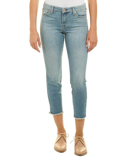 7 For All Mankind Blue Kimmie Dsht Crop