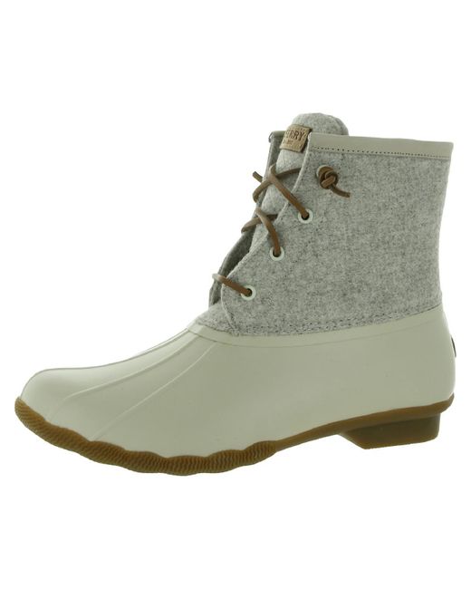Sperry Top-Sider Green Top-sider Quilted Lace-up Rain Boots