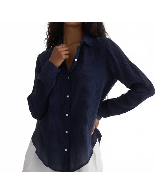 Bella Dahl Blue Clean Front Button Down Shirt
