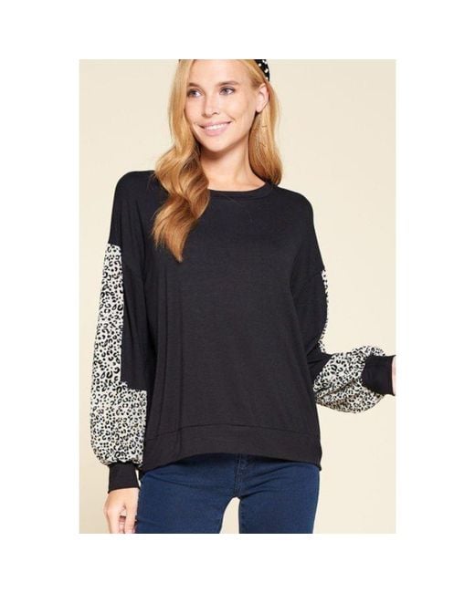 TRUEDAMES Blue Solid Jersey Casual Top