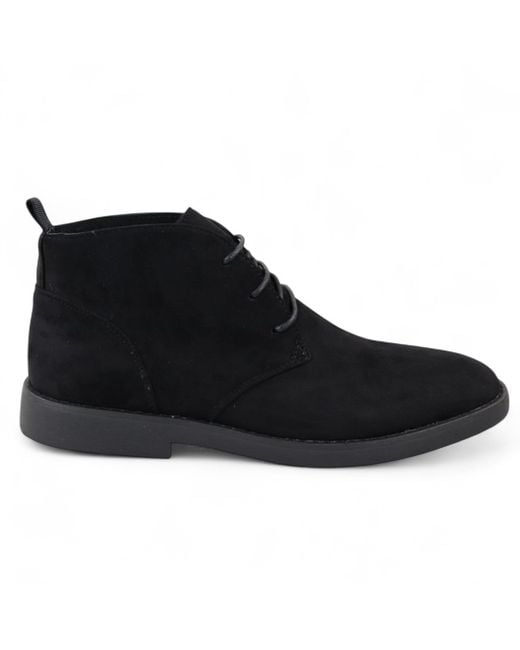 Infinity Leather Black Tan Premium Desert Style Suede Chukka Boots for men