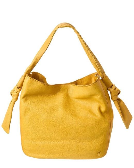 Frye Yellow Nora Knotted Leather Hobo Bag