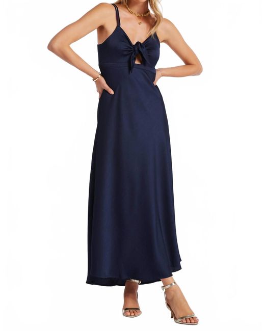 Bishop + Young Women's Blue Micro Plisse Bias Cut Dress Bishop + Young Women's Blue Micro Plisse Bias Cut Dress
