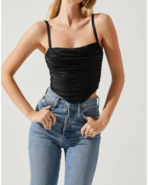 Astr Black Janet Sleeveless Top