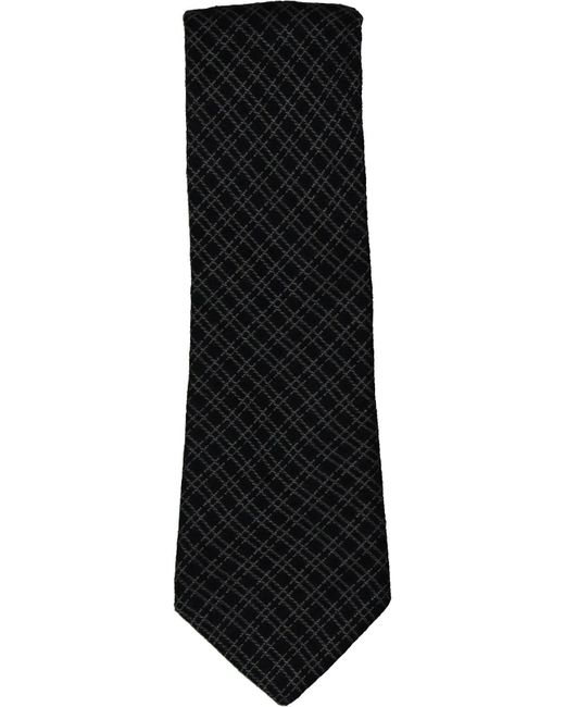 John Varvatos Black Linen Blend Business Neck Tie for men