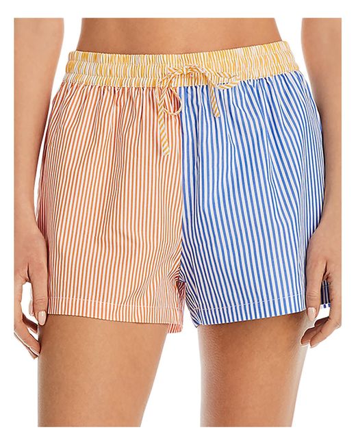 Solid & Striped Blue High Rise Mini Casual Shorts