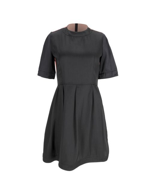 Marni Black Color-Block Mini A-Line Dress