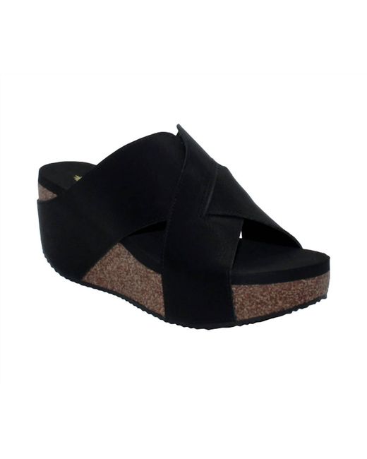 Volatile Black Firefly Criss Cross Sandals