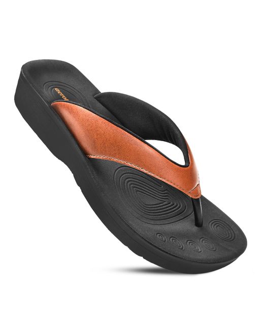 AEROTHOTIC Black Sandals Ravine