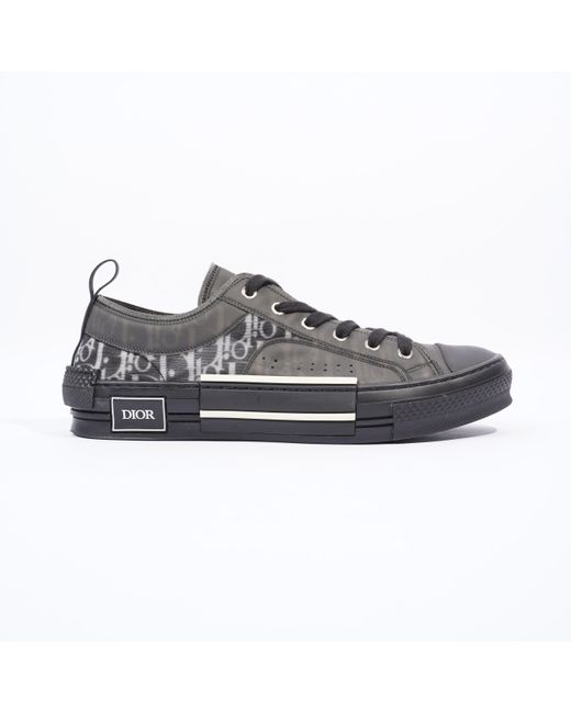 Dior Gray B23 Low Top Sneakers / Oblique /canvas for men