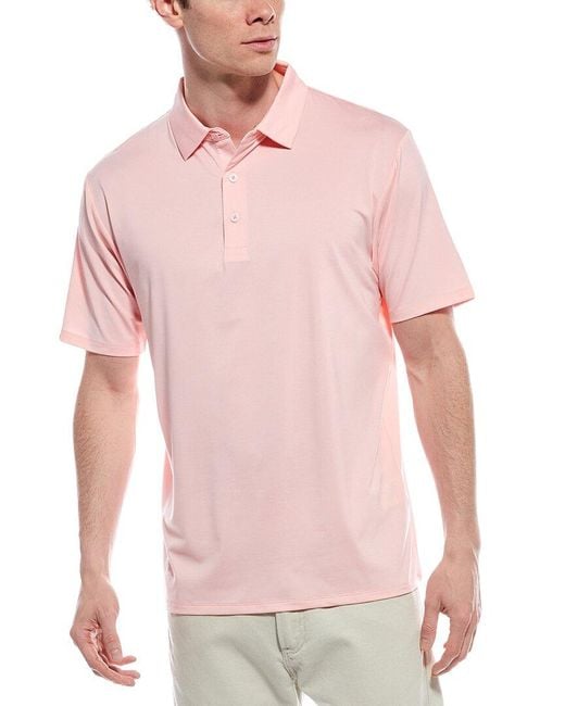 Callaway Apparel Pink Premium Heather Polo Shirt for men