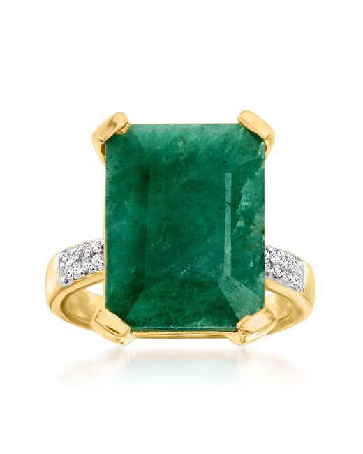 Ross-Simons Green Emerald And Topaz Ring