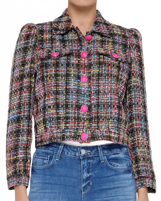 L'Agence Multicolor Kasey Tweed Jacket