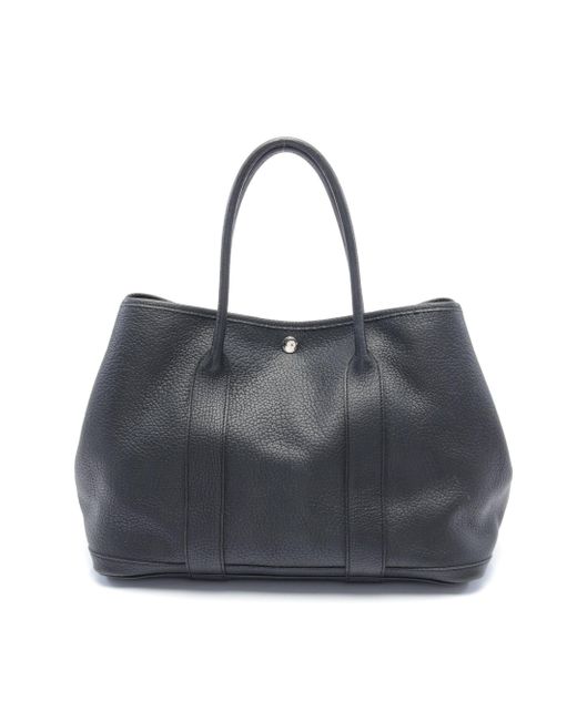 Hermès Black Garden Party Pm Handbag Tote Bag Negonda Leather Silver Hardware □k Stamp