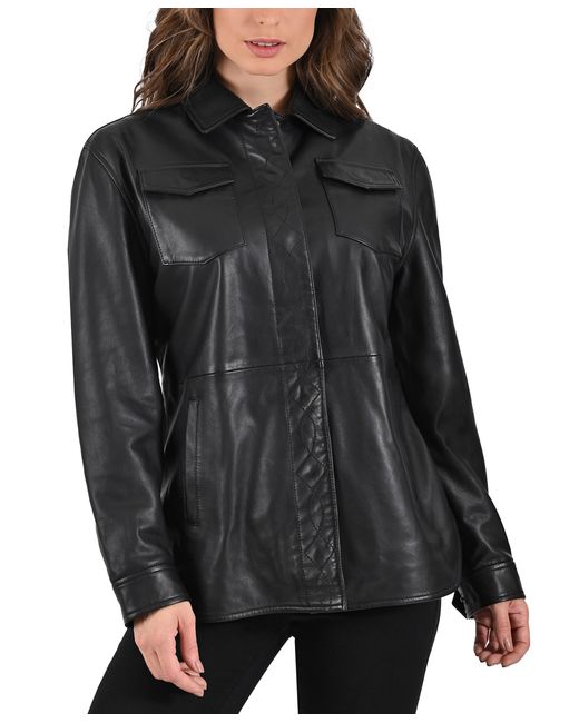 Frye Black Lamb Leather Jacket