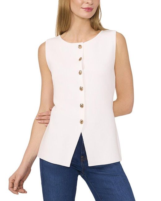 Ted Baker White Button Down Sweater