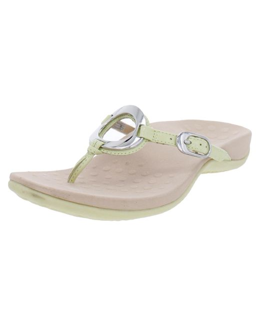 Vionic Multicolor Karina Patent Leather Slip On Thong Sandals