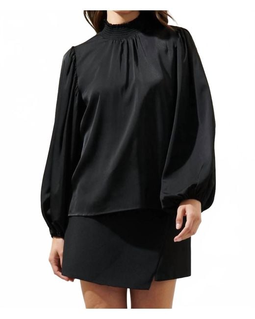 Sugarlips Black Satin Blouse