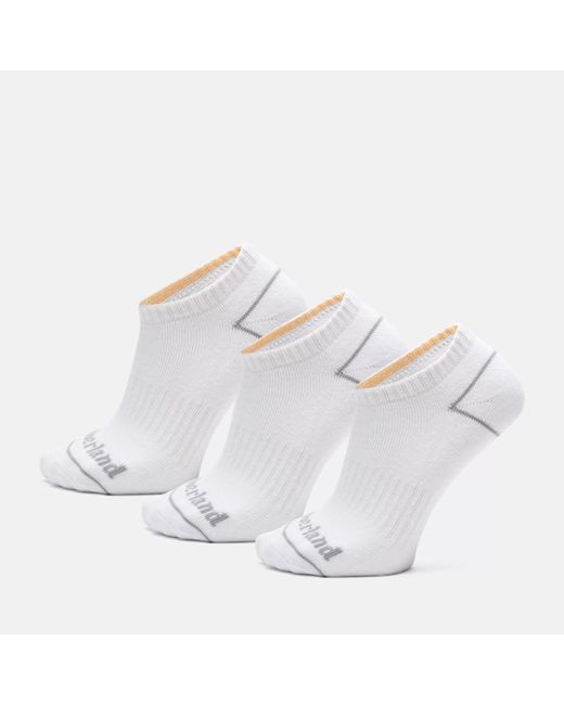 Timberland White 3-pack Bowden No-show Sock for men