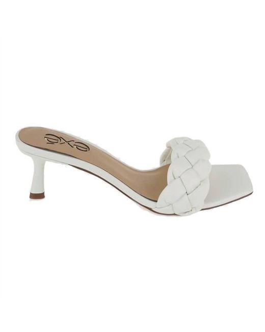 Exe' White Betta Low Heel Sandal