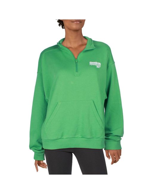 Reebok Green Pocket Cotton Sweatshirt