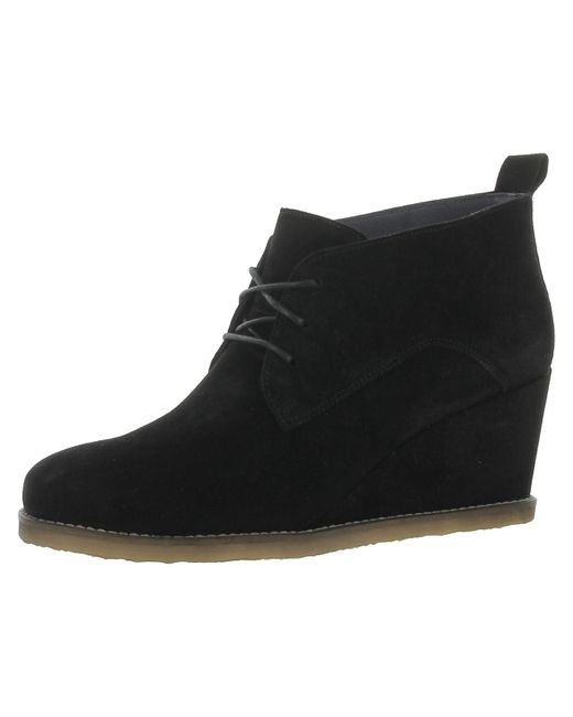 UNITY IN DIVERSITY Black Val Suede Lace-up Wedge Boots