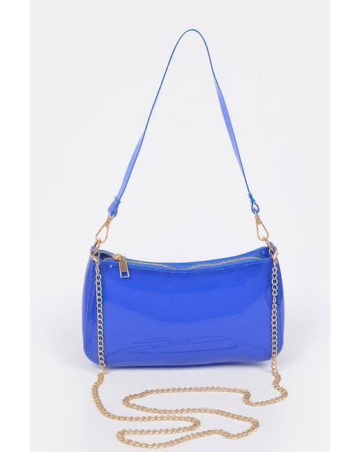 Fashnzfab Blue Transparent Shoulder Bag
