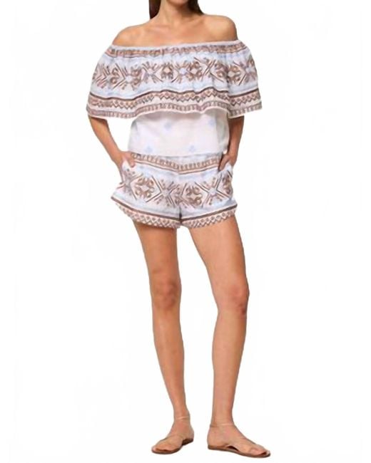 MISA Los Angles White Noah Pull-On Shorts