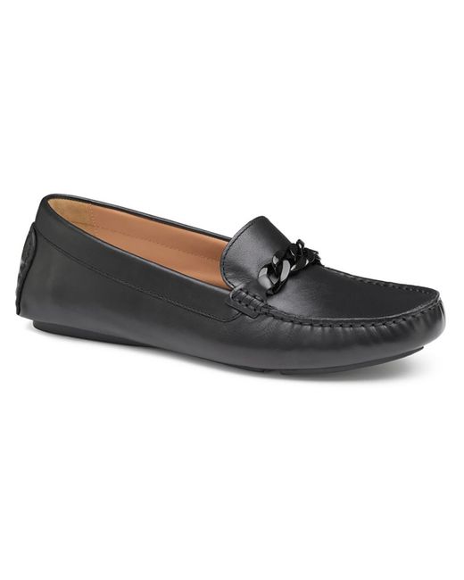 Johnston & Murphy Black maggie Faux Leather Slip On Loafers