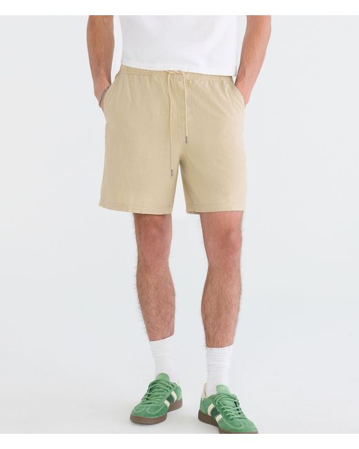 Aéropostale Natural Solid Linen Shorts 7" for men