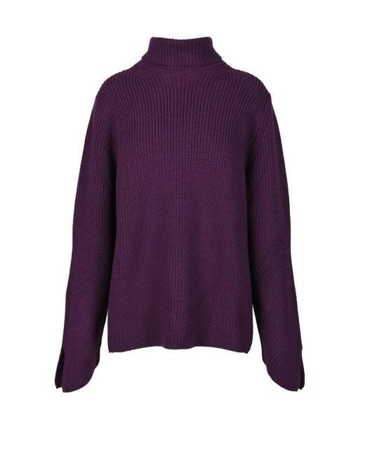 Forte_forte Purple Wool And Elastane Sweater