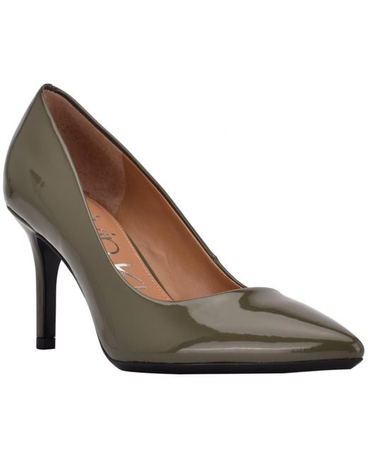 Calvin Klein Brown Gayle 2 Pointed Toe Stiletto Pumps