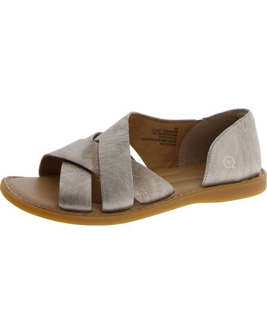 Born Brown Ithica Leather D'Orsay Strappy Sandals