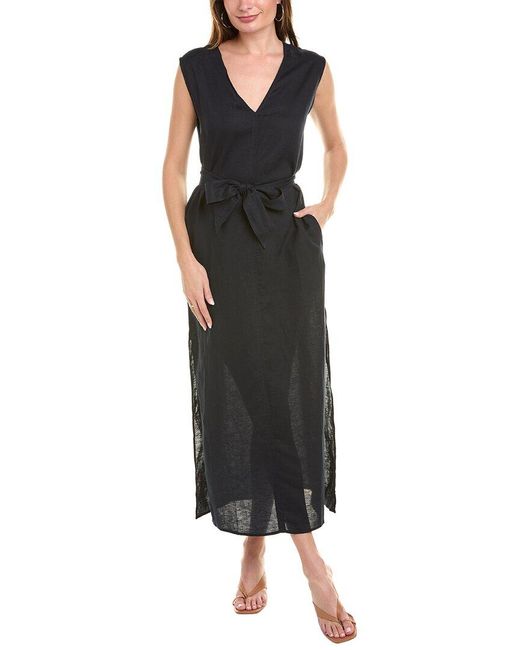 Splendid Black Mabel Linen-blend Maxi Dress